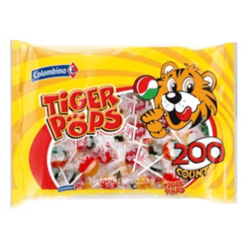 Colombina Bulk Tiger Pops 200 ct per bag