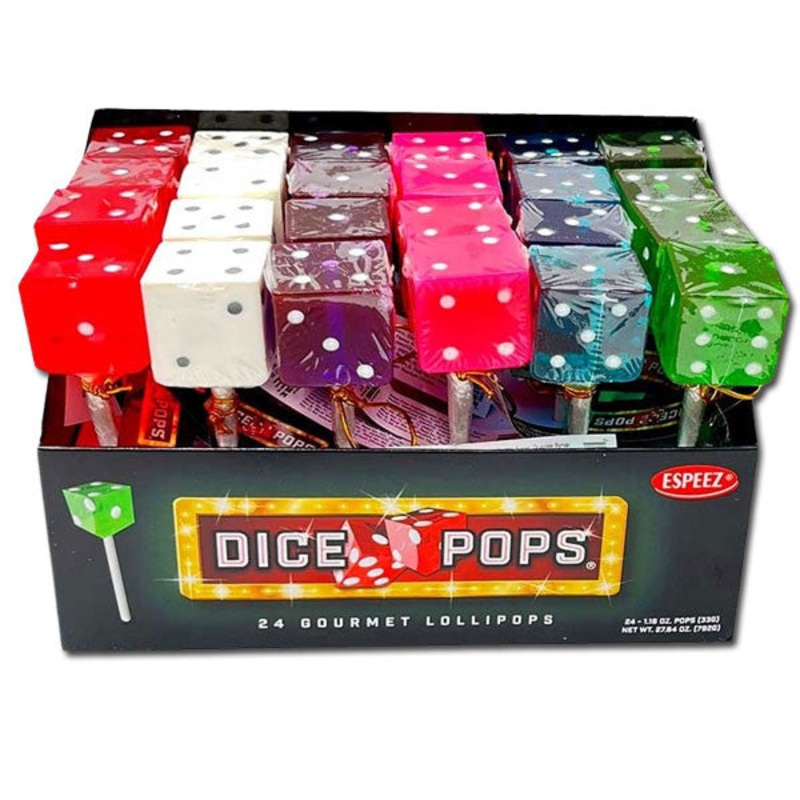 Dice Pops Assorted Colors – 24ct