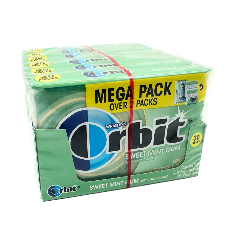 Orbit Sweet Mint Sugarfree Gum Mega Packs – 30pc / 6ct