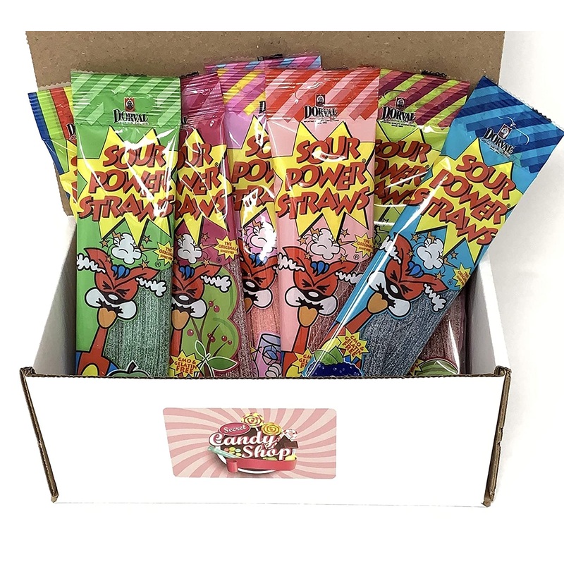 Sour Power Straws Variety Pack of 10 Flavors (1 of each flavor, Total of 10)