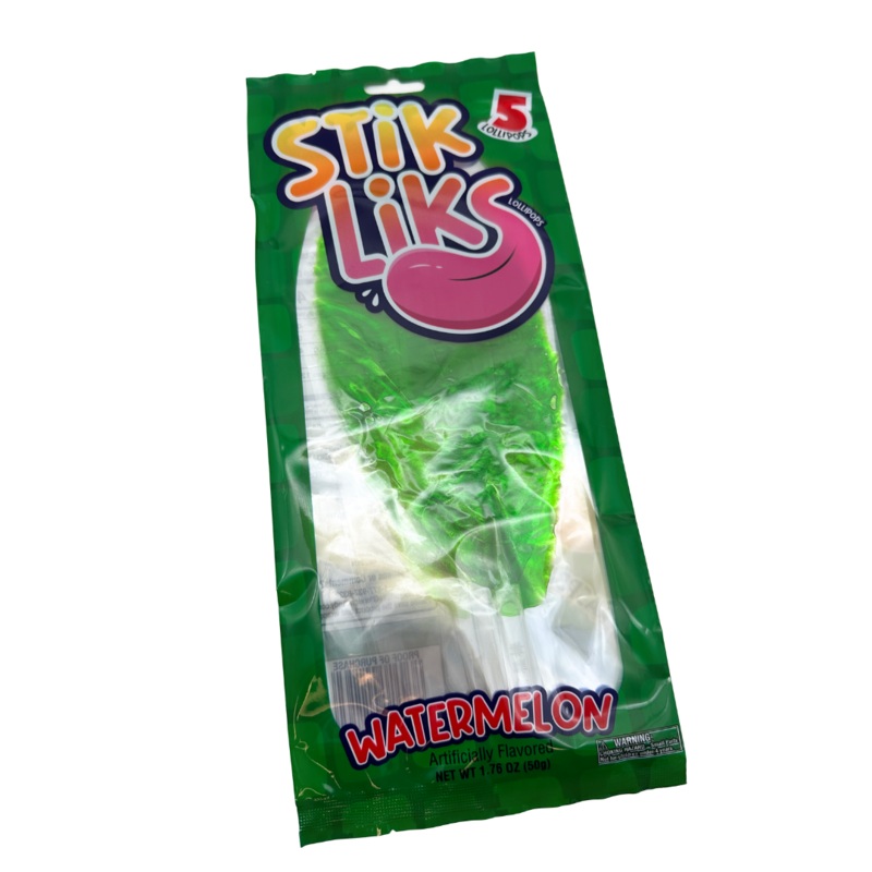 Stik Liks Watermelon Lollipops – 1.75oz / 5ct