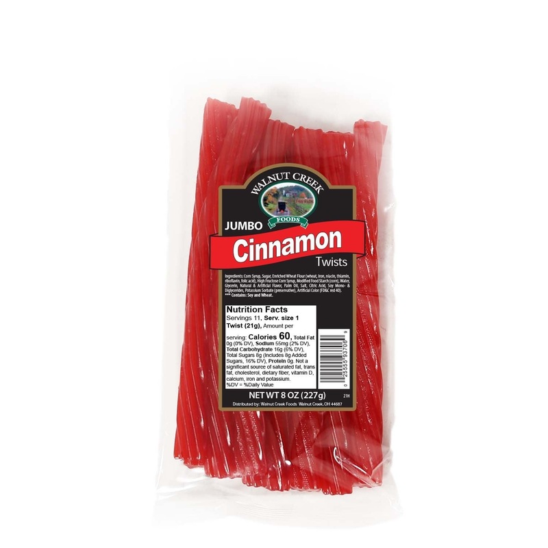 Walnut Creek Jumbo Cinnamon Licorice Twists – 8-oz. Bag