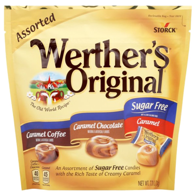 Werther’s Original Sugar Free Hard Candy Assortment –  7.7-oz. Resealable Bag