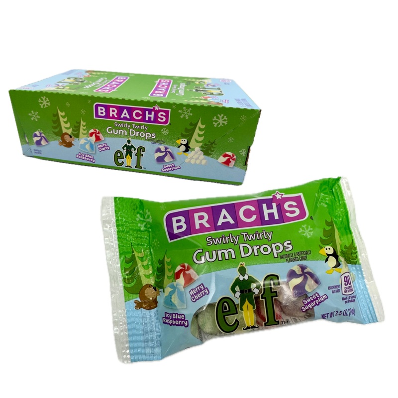 Brach’s ELF Swirly Twirly Gum Drops – 2.5oz / 12ct