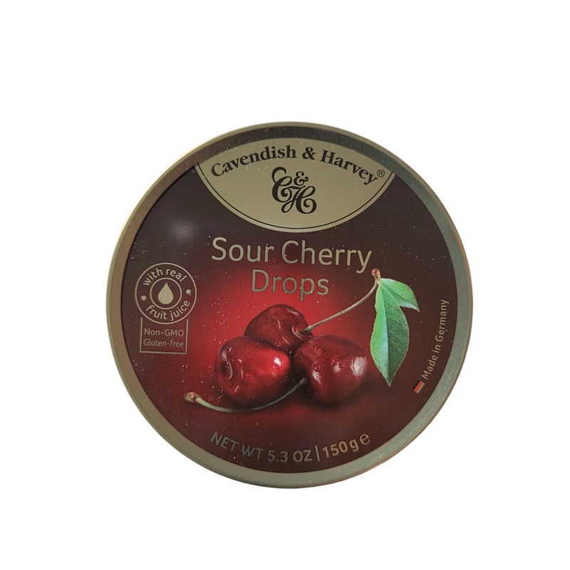 Cavendish Sour Cherry Drops Tin