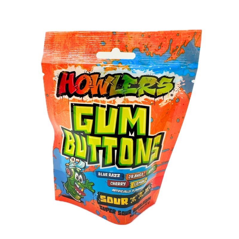 Howlers Sour Gum Buttons – 1.66oz / 12ct