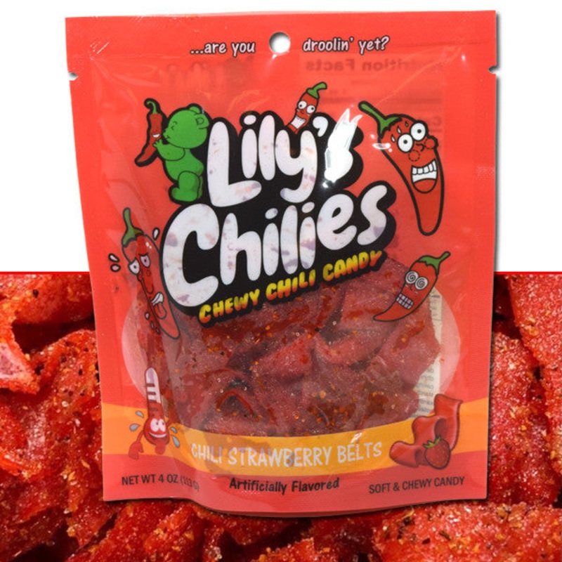 Lily’s Chilies Strawberry Belts Candy 4oz Bag