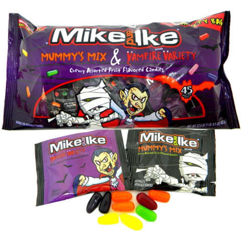 Mike & Ike Halloween Mummy/Vampire Candy 45 Count