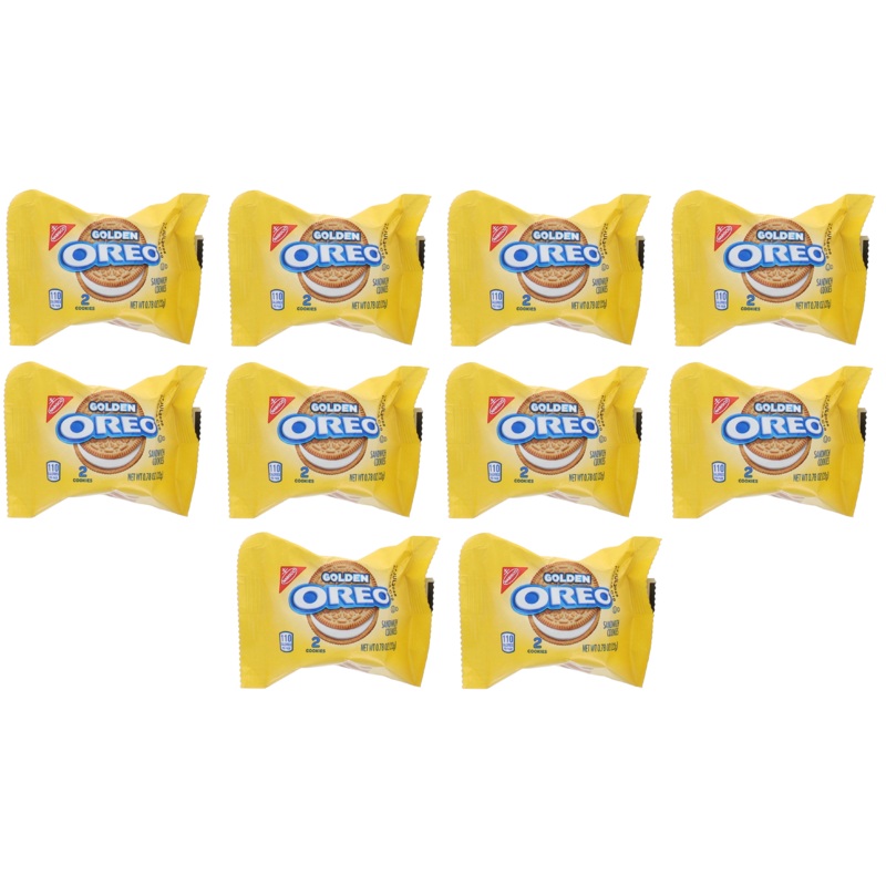 Oreo Golden Sandwich Cookies (Pack of 10. 2 Cookies Per Pack, total of 20 Cookies)