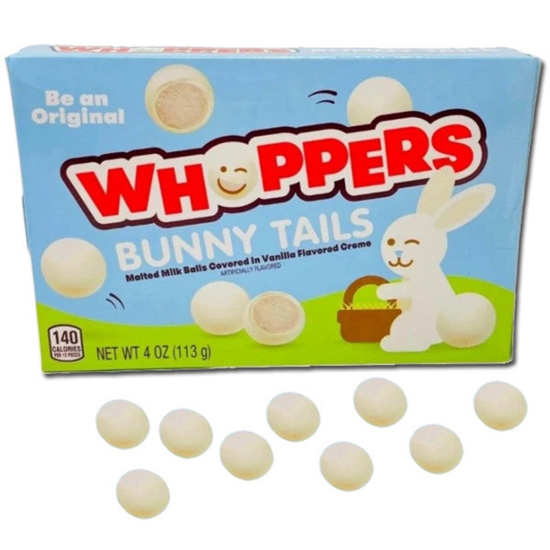 Whoppers White Bunny Tails Candy 4oz Box