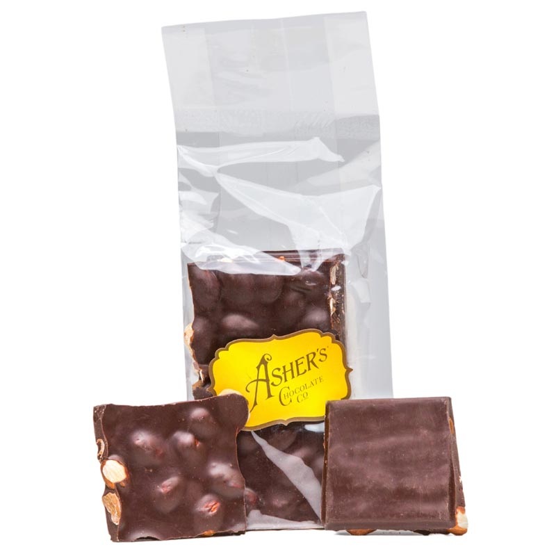 Asher Dark Almond Bark 4oz Cello Bags 12ct