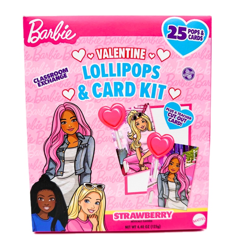 Barbie Valentine Lollipop and Card Kit – 25pc
