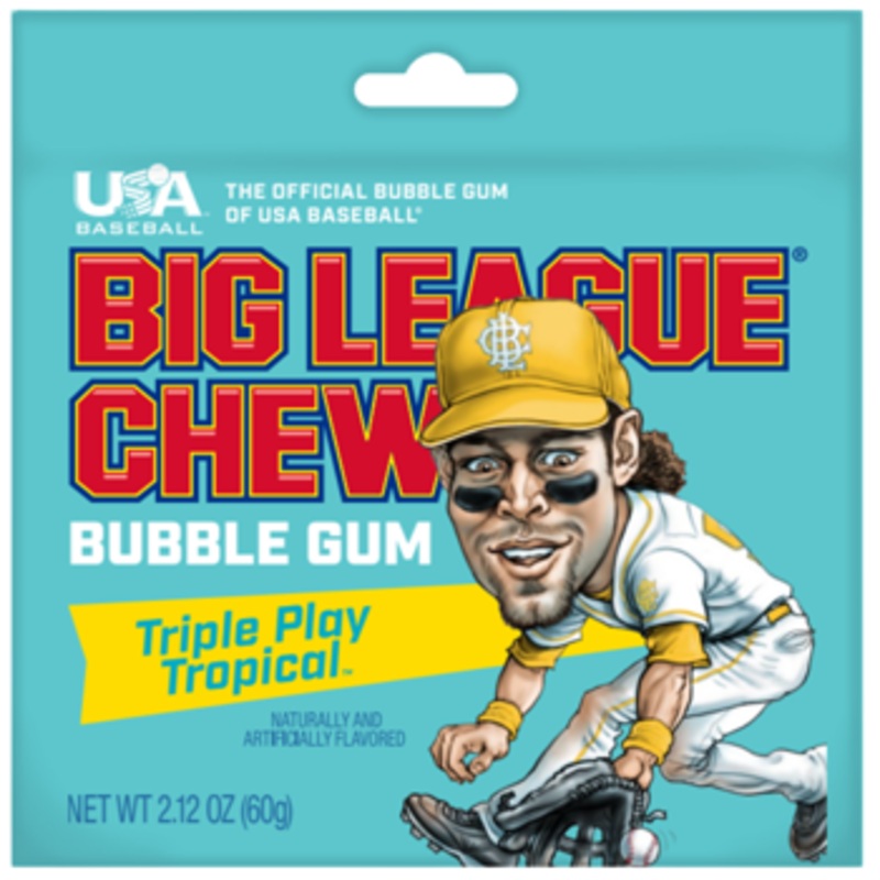 Big League Chew Triple Play Tropical – 2.12oz / 12ct