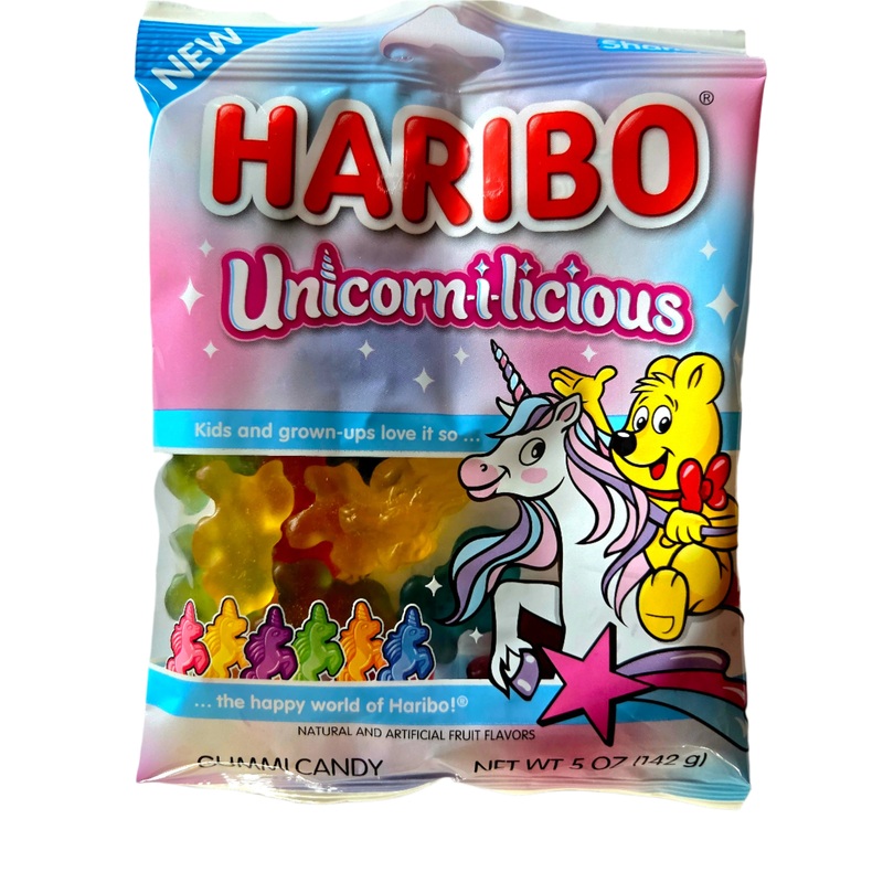Haribo Unicorn-i-licious Gummies Peg Bag