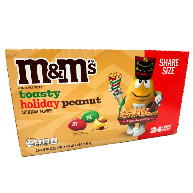 M&M’s Toasty Holiday Peanut Snack Size – 3.27oz / 24ct