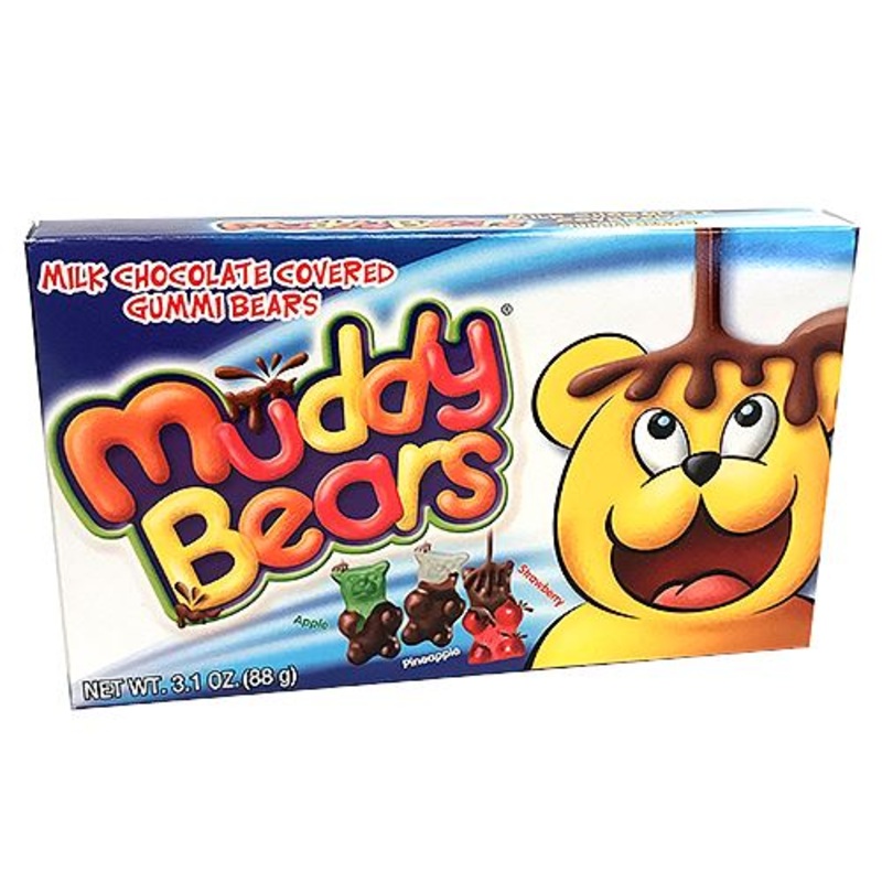 Muddy Bears Milk Chocolate Covered Gummi Bears – 3.1-oz. Theater Box