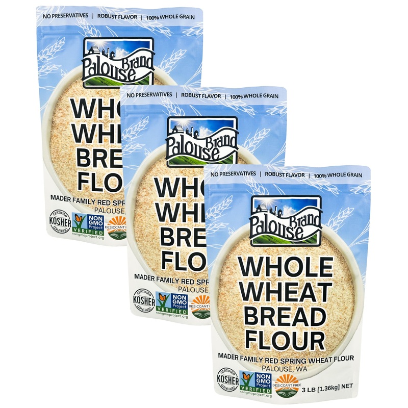 Certified Glyphosate Residue Free Unbleached Hard Red Spring Wheat Flour | 9 Lbs | Non-Gmo Project Verified | 100% Non-Irradiate