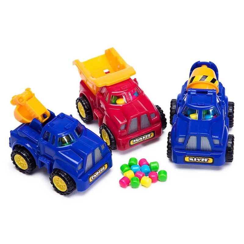 Cone Zone Construction Truck Candy Dispensers: 12-Piece Display