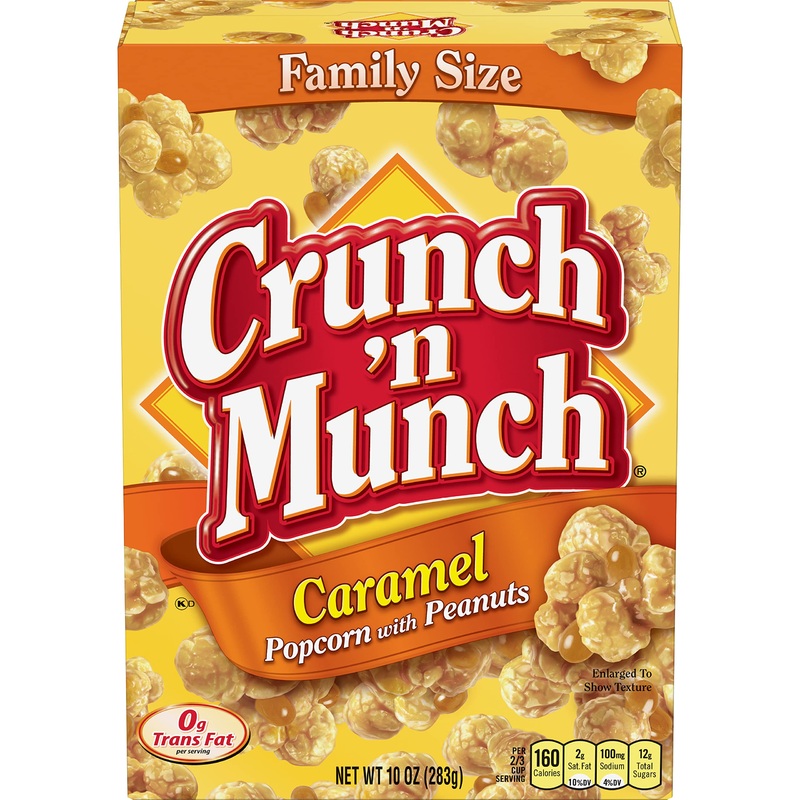 Crunch ‘N Munch Caramel Popcorn With Peanuts, 10 Oz