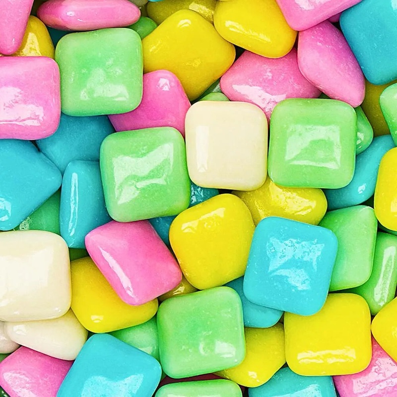 Dubble Bubble Chiclets Chewing Gum Tabs – Polar Mint: 1.5LB Jar