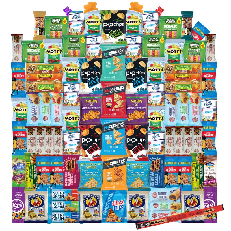 Foxy Fane 90-Count Holiday Gift Box – 90 Healthy Snacks & Treats – Perfect Variety Pack For Easter – Great For Family, Friends &