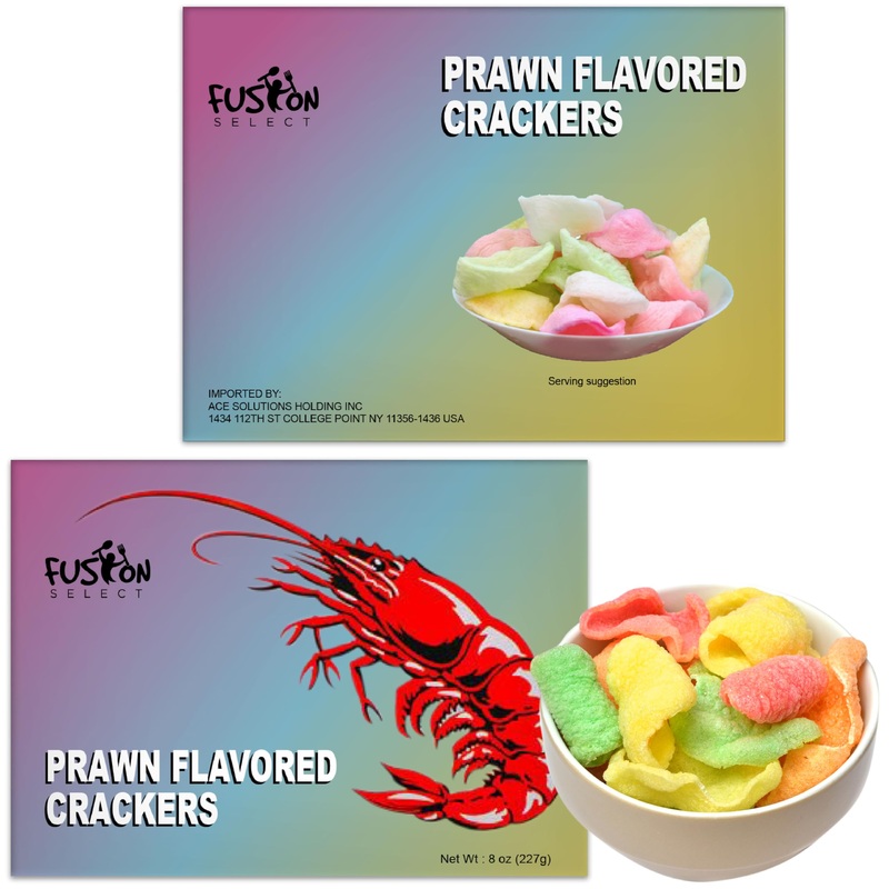 Fusion Select 2 Pk Uncooked Prawn Crackers – Multi-Colored Shrimp Chips For Sharing, Serving Snack Platters At Parties – Dehydra