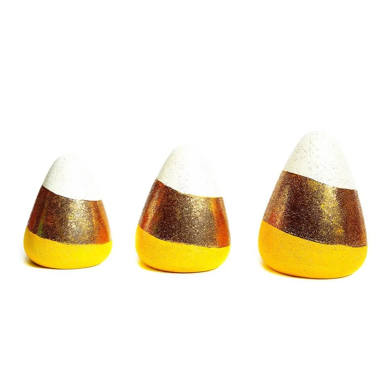Glitter Ceramic Candy Corns: Set of 3