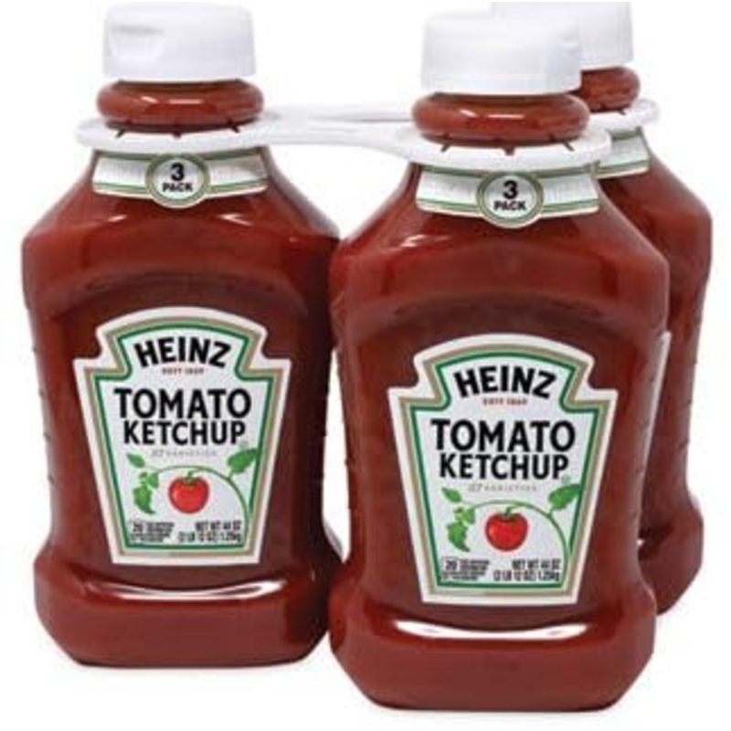 Heinz Classic Squeeze Bottles Tomato Ketchup, 44 Oz Bottle, Pack Of Three