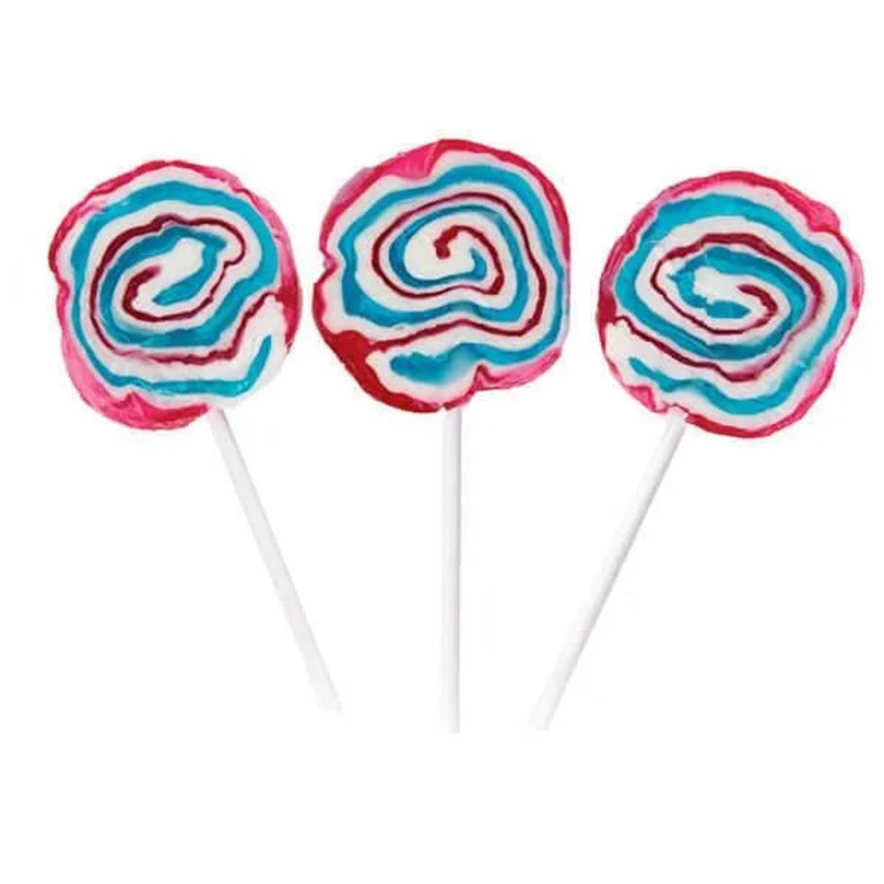 Hypno Pops Petite Swirled Lollipops – USA: 100-Piece Bag