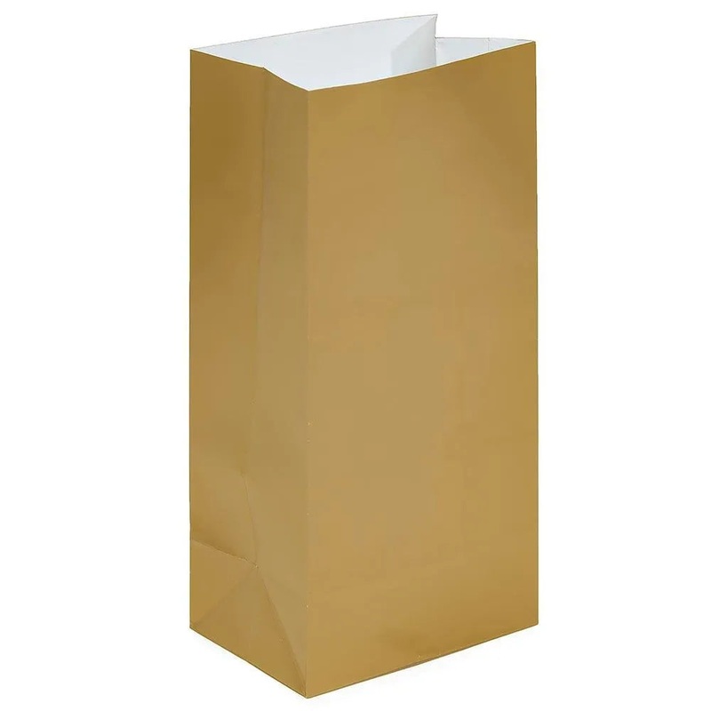 Mini Candy Treat Bags – Gold: 24-Piece Bag