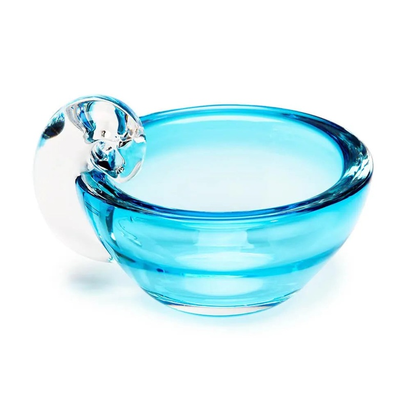 Round Crystal Candy Dish – Blue
