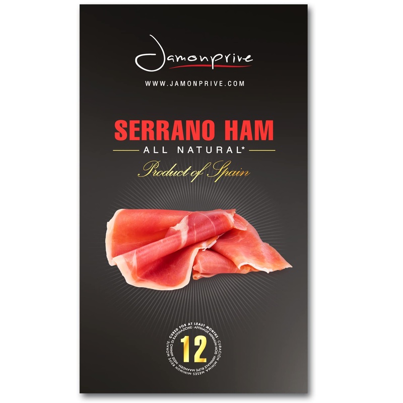 Spanish Serrano Ham Sliced Dry-Cured (3Oz) – Spanish Jamon Serrano With No Nitrates Or Nitrites All Natural, Gmo Free And Gluten