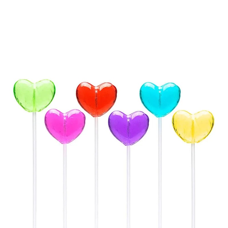 Sparkle Candy Heart Lollipops – Assorted: 100-Piece Bag