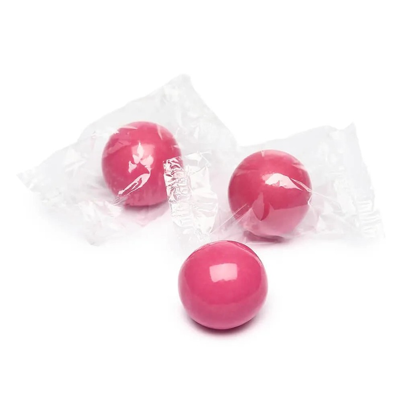 Wrapped 1-Inch Gumballs – Hot Pink: 200-Piece Bag