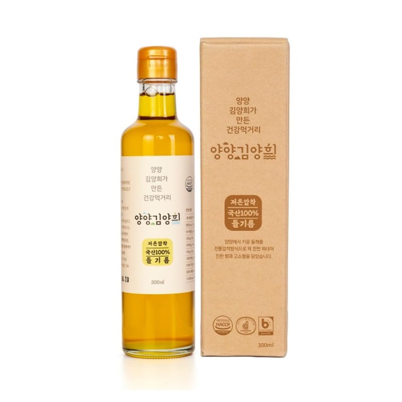 Yangyang Kim Yang Hee Premium Perilla Oil Cold Pressed    Made In Korea (10.14 Fl.Oz. (300Ml))