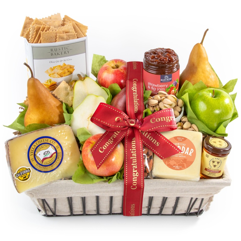 A Gift Inside Congratulations California Farmstead Fruit Gift Basket
