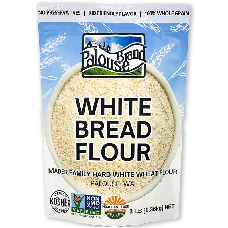 Certified Glyphosate Residue Free Hard White Whole Wheat Flour | 3 Lbs | Bread Flour | Non-Gmo | 100% Non-Irradiated | Kosher |