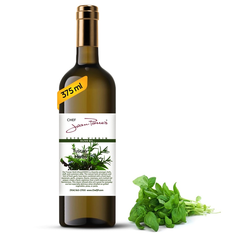 Chef Jean Pierre’S Tuscan Herb Olive Oil – Naturally Infused, 375Ml (12.5Oz) Glass Bottle – Elevate Your Dishes With A Burst Of