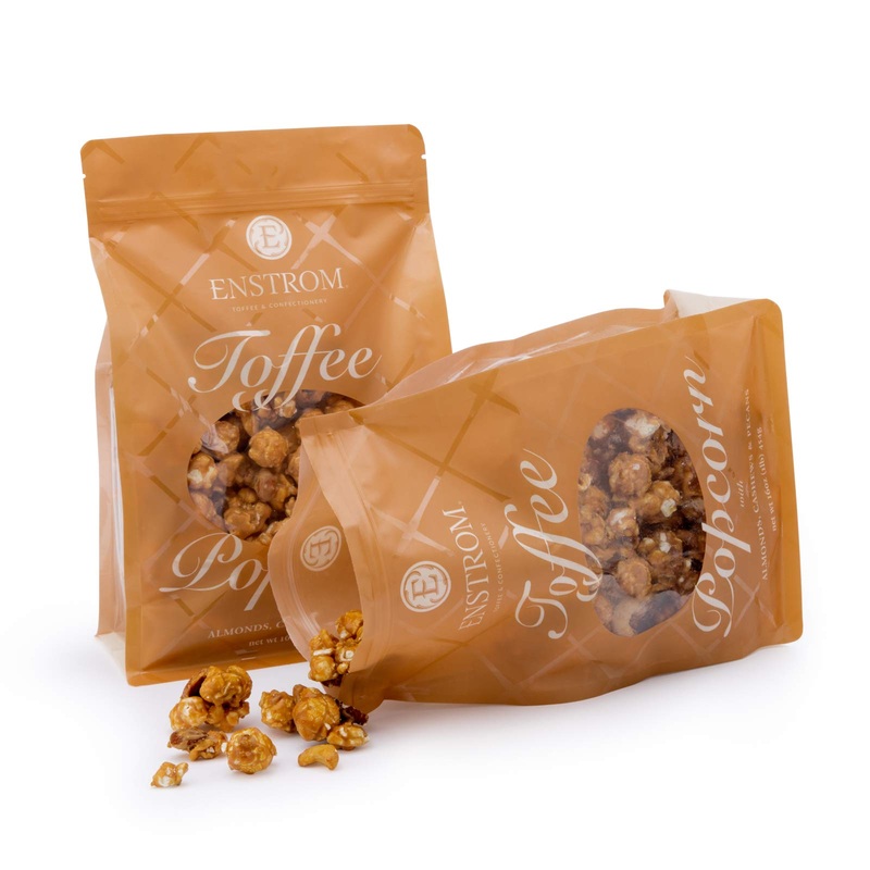 Enstrom Toffee Popcorn 16Oz (Pack Of 2) | Handcrafted With Cashews, Almonds And Pecans | Gluten Free | Kosher Dairy | All Natura