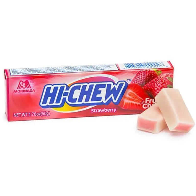 Hi-Chew Fruit Chews 10-Piece Candy Packs – Strawberry: 15-Piece Box