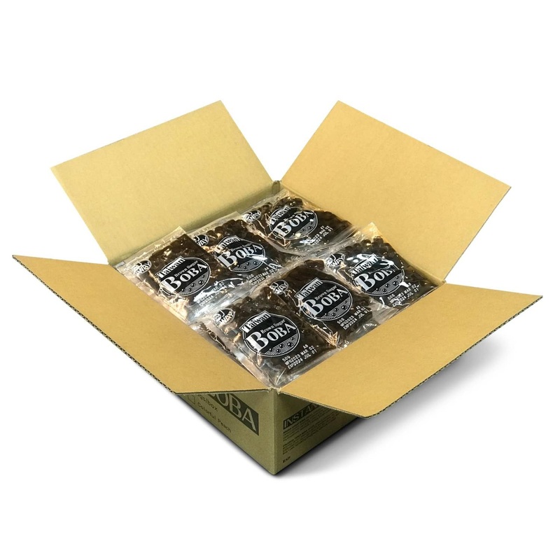 J Way Local Flavor Boba Authentic Instant Tapioca Boba Pearls Bulk,60 Servings Black For Milk Tea,Smoothies And Desserts,Brown S