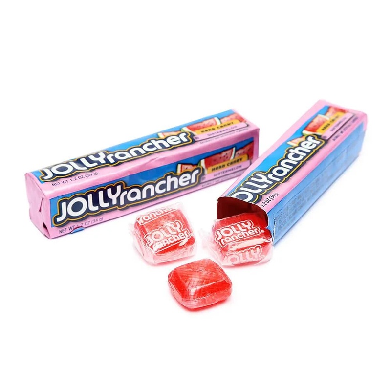 Jolly Rancher Hard Candy Squares Bars – Watermelon: 12-Piece Box