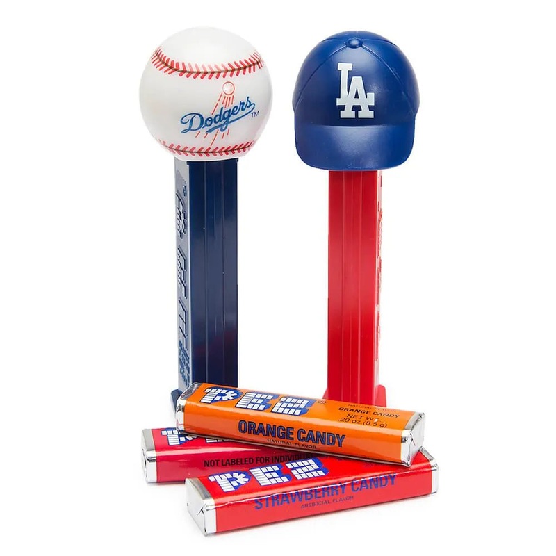 MLB Team Baseball PEZ Candy Packs – Los Angeles Dodgers: 12-Piece Box