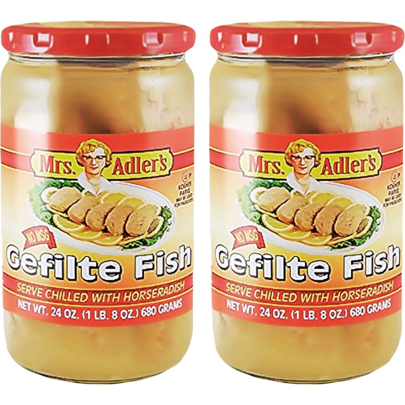 Mrs. Adler’S Regular Gefilte Fish 24Oz No Artificial Colors, Flavors, Or Preservatives, Kosher For Passover