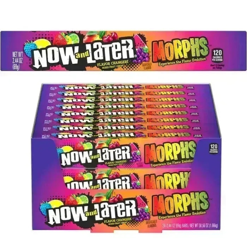 Now and Later Morphs Bars: 24-Piece Box