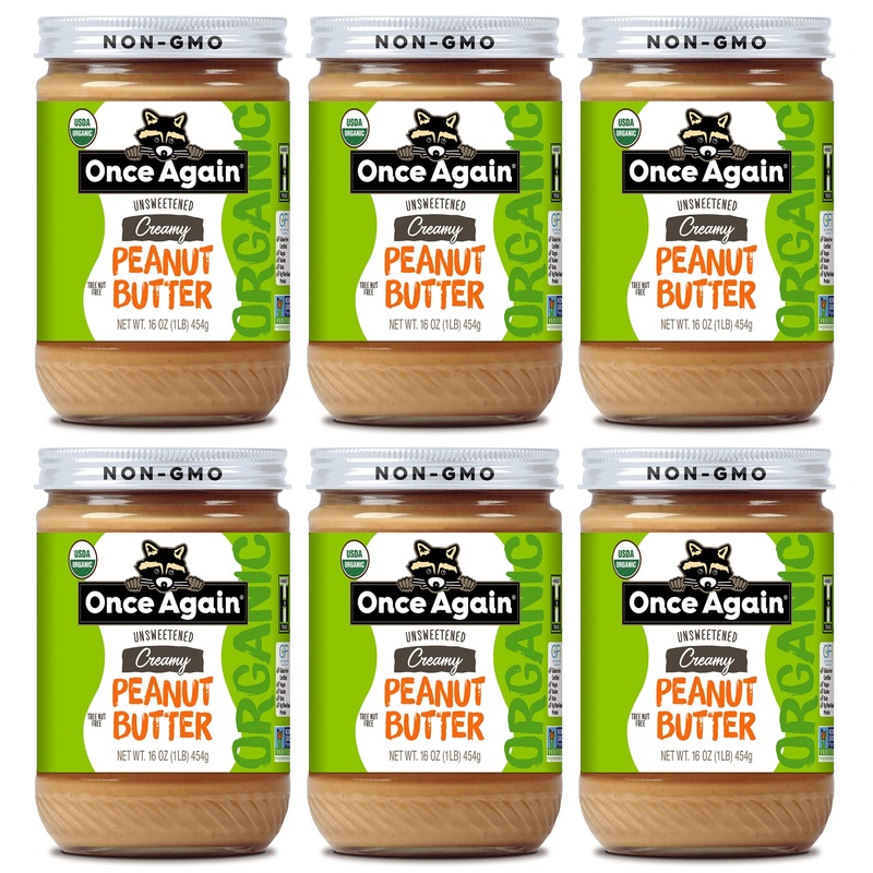 Once Again Organic Creamy Peanut Butter, 16Oz – Lightly Salted, Unsweetened – Usda Organic, Gluten Free Certified, Vegan, Kosher