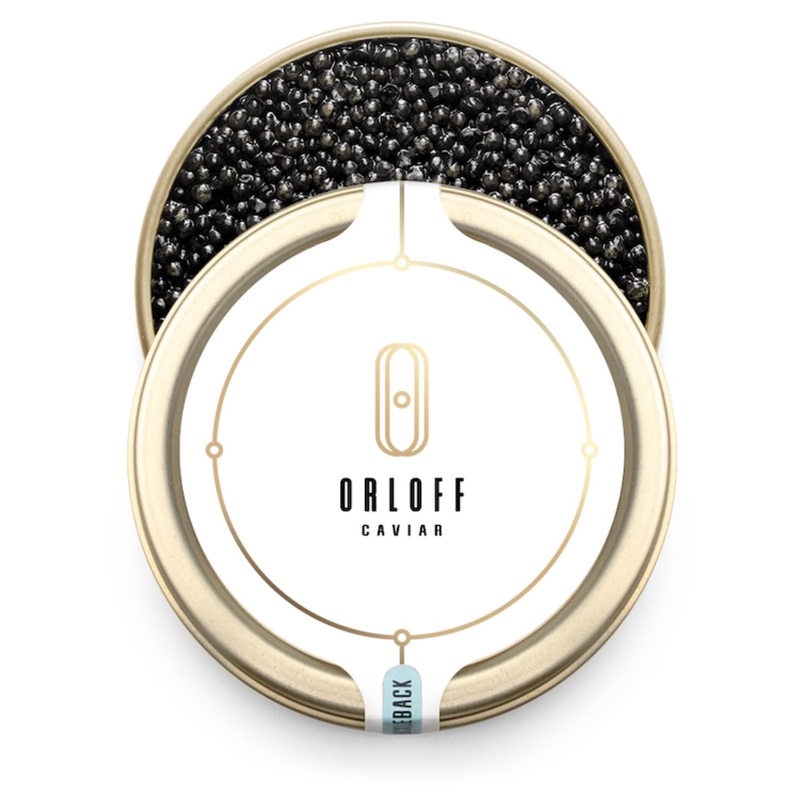 Orloff Hackleback Wild Caught American Sturgeon Black Caviar – 1.75 Oz / 50 G – Hackleback Malossol Roe – Overnight Shipping