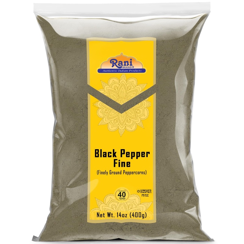 Rani Black Pepper Fine Powder, 80 Mesh, 14Oz (400G) ~ 100% Natural | Vegan | Gluten Friendly | Non-Gmo | Kosher | Product Of Vie