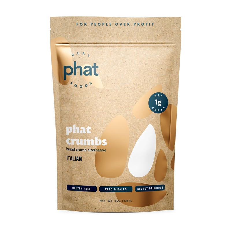 Real Phat Foods Keto Bread Crumbs – Gluten Free Bread Crumbs 1 Net Carb – Paleo, Dairy Free, Low Carb, Grain Free, Almond Flour