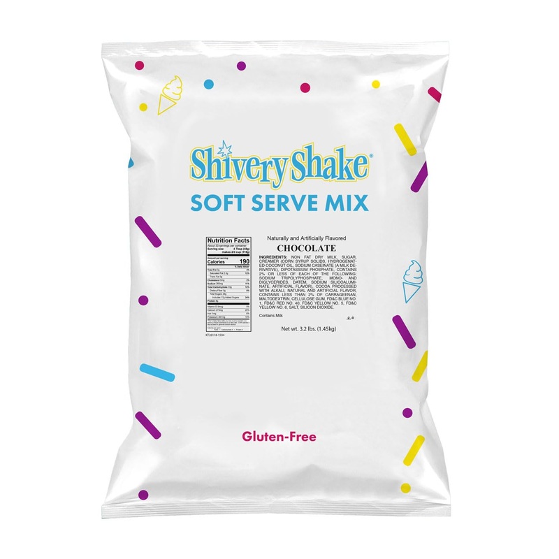 Shivery Shake Chocolate Soft Serve Ice Cream Mix, 3.2 lb – Rich, Creamy Flavor for Delicious Desserts and Shakes